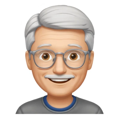 Silver haired dad with glasses sticker