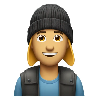 Guy wearing a beanie who drivers a semi and never updates his phone because it’s the hip thing to do sticker