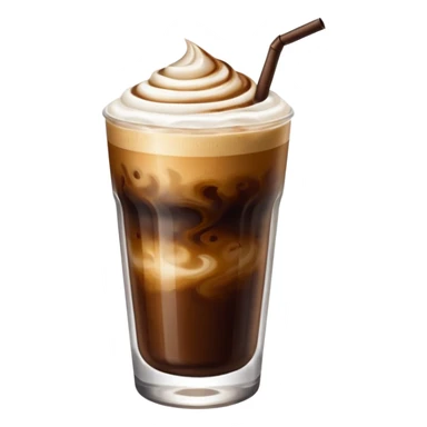 Cold coffee with foam  sticker