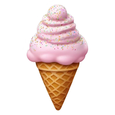 Light pink ice cream with sprinkles  sticker