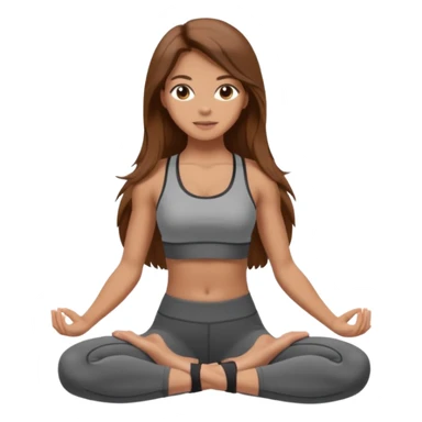 Pilates girl tan skin and brown long hair  sticker