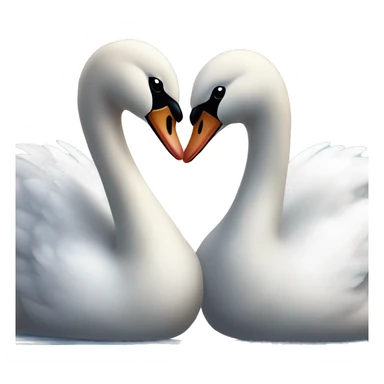 Swan couple love sticker