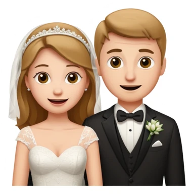 confused newlywed couple sticker