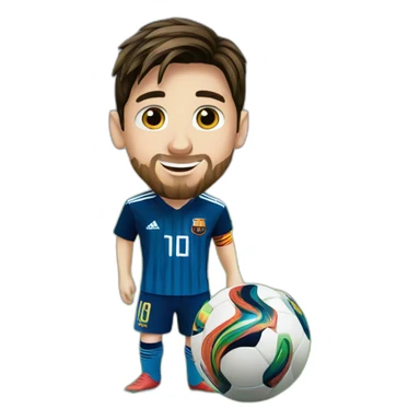 Lionel messi with worldcup sticker