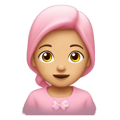 Um laço rosa bebé com estrelas  sticker