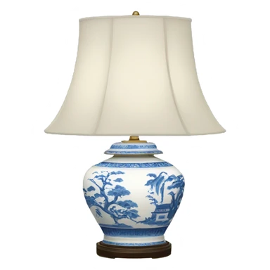 blue and white chinoiserie lamp sticker