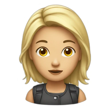 brainstorming girl sticker