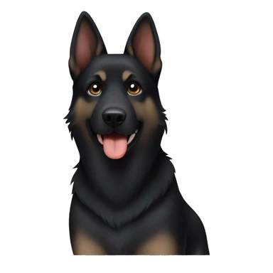 Black German Shepard husky mix  sticker