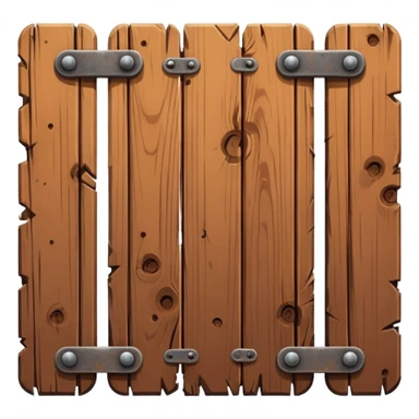Wooden plank with nails sticker