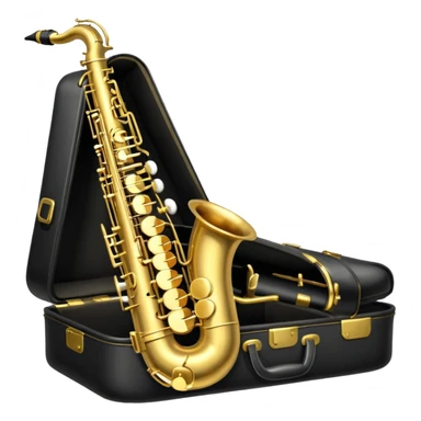 saxophone in a saxophone case sticker