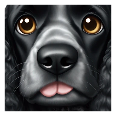 Black Cocker spaniel with heterochromia sticker