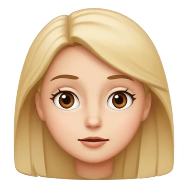 Sassy face looking up with slight eye roll and a soft smile sticker