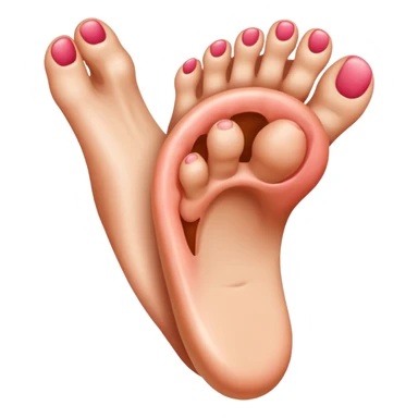 The foot emoji but everything EXCEPT the toes are the eye emoji sticker
