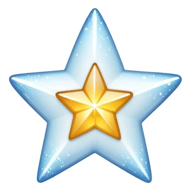 white glory star glitter sticker