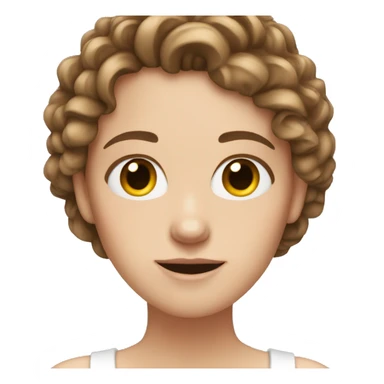 White girl brown hair multiple rings on hands  sticker