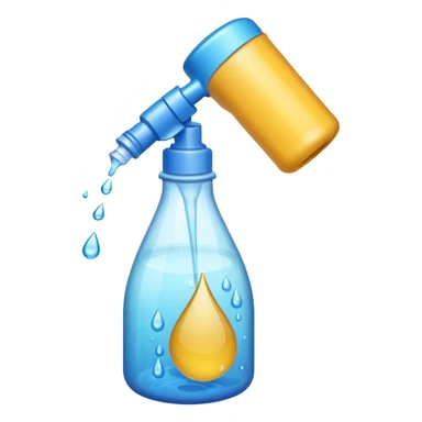 Spray bottle pouring out liquid  sticker