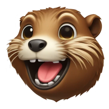 Laughing beaver  sticker