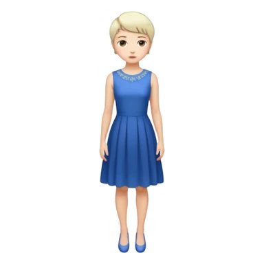 woman full body standing short pixie hair sticker
