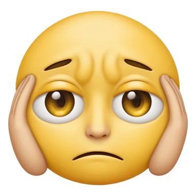 Emoji with eyebags sticker