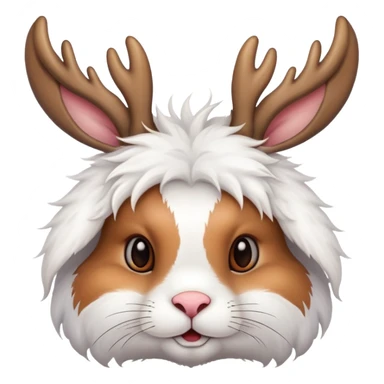 rabbit with deer antlers sticker