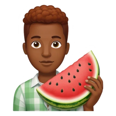 Black guy with chicken and watermelon  sticker