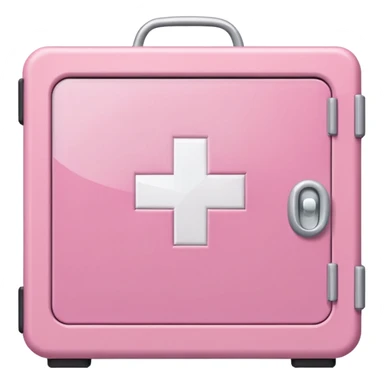 
pink first aid cabinet front glass sticker