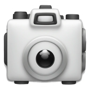 Photographic camera white, squared sticker