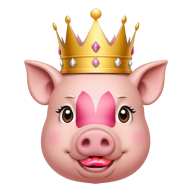 Me gustaría crear un cerdito con corona encima de el nombre yeicobvalentino que sea elegante para logo de mi granja sticker