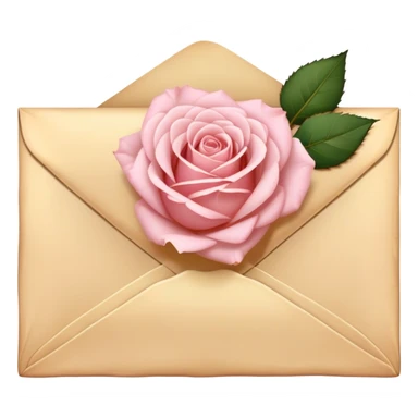 A vintage love letter sealed with golden wax, a single pale pink rose resting on top.
 sticker