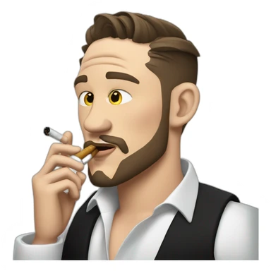 Tom Hardy smoking  sticker