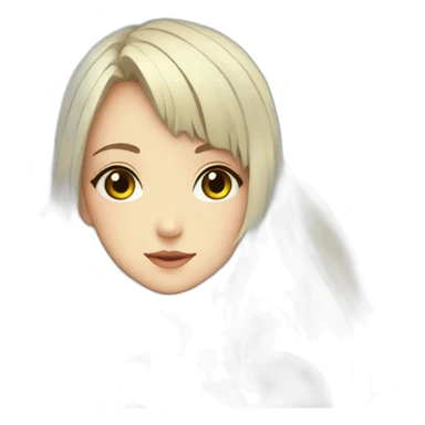 Anime girl on the background of the flag of Ukraine sticker