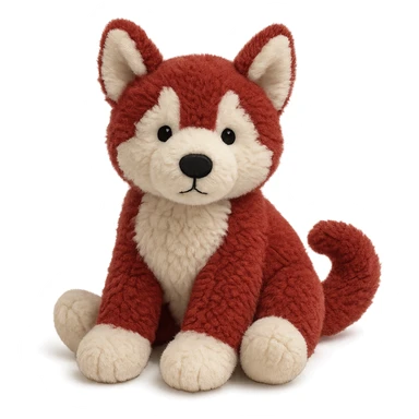 jellycat stuffed plush red siberian husky puppy sticker
