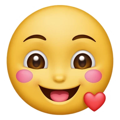 Flirty emoji, winking with a kiss mark, playful and charming sticker