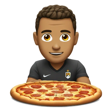 Ronaldo qui mange une pizza  sticker