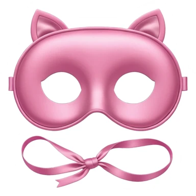 isolated girly silky sleep mask with no holes for eyes sticker