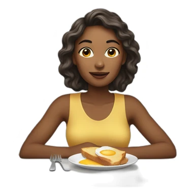 woman having breakfast sticker