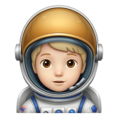kid astronaut with space helmet sticker