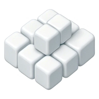 Sugar cubes 2D iso sticker