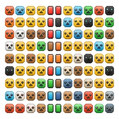 Can you make me a emoji with all the buttons of Minecraft android sticker