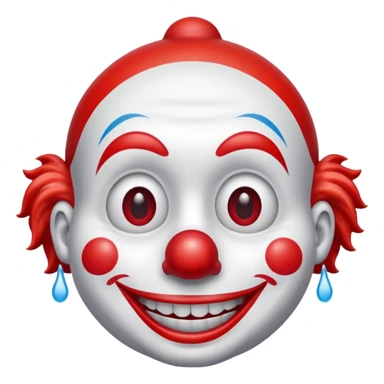Watery eyes emoji and Merge with 🤡  sticker