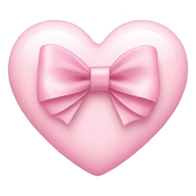 light pink heart with a bow sticker