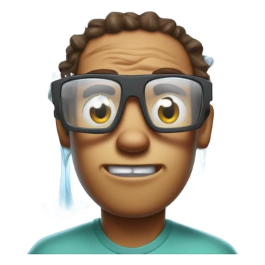 Dexter laboratory taking a shower  sticker