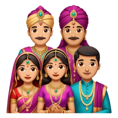 Indian wedding 2 couples  sticker