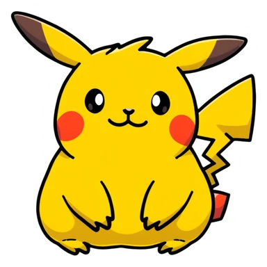 pudgy Pikachu with cartoon spots sticker