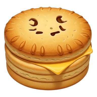 Biscuit rond sans visage sticker