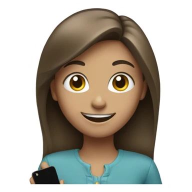 happy girl with cellphone blue eyes sticker