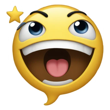 Emoji throwing up stars sticker