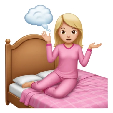 girl farting in bed emoji sticker