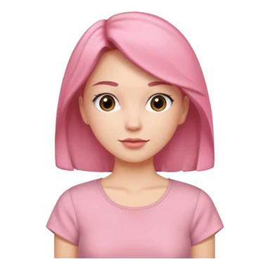 Rose-pink women’s top with short sleeves, soft fabric, gentle lighting, isolated on plain background. Complete plain, no textures. sticker