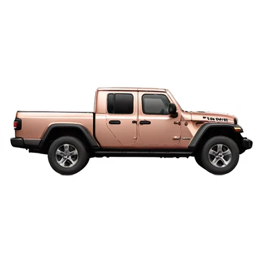 Realistic rose gold Jeep Gladiator truck. sticker